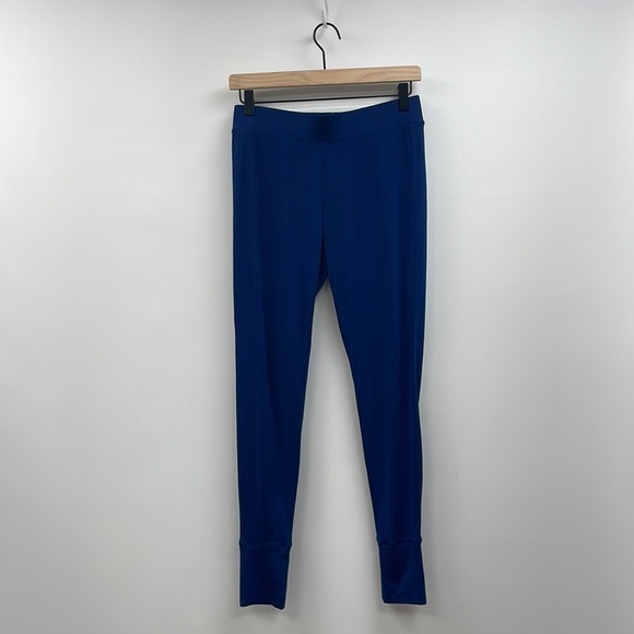 Lands' End High Rise Pull-On 7/8 Ankle Leggings Stretchy Athleisure Blue XS - Picture 1 of 7